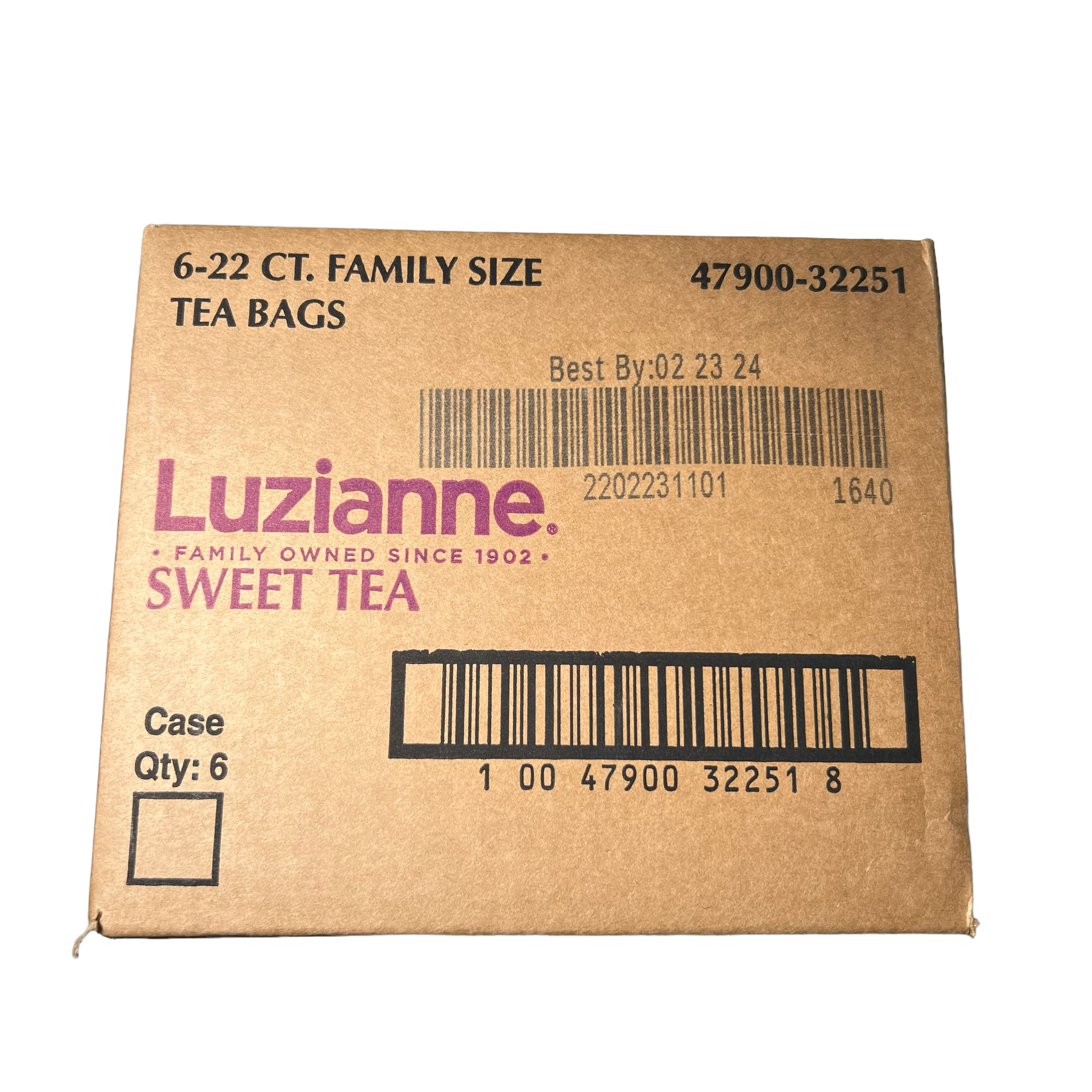 Luzianne Family Size Iced Sweet Tea Bags 22 Count - Reily Products
